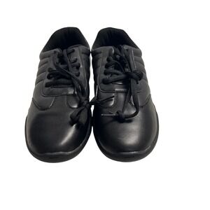 LANDHIKER Black Cheerleading Dance Sport Soft Shoes Size 7 Lace Up Women Youth